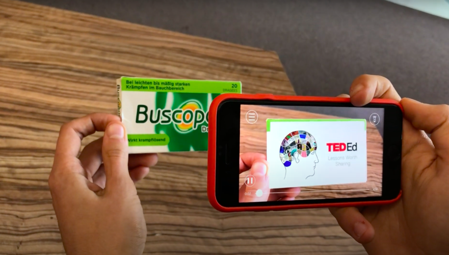 AR FMCG. ANIMATED BUSCOPAN PACKAGING