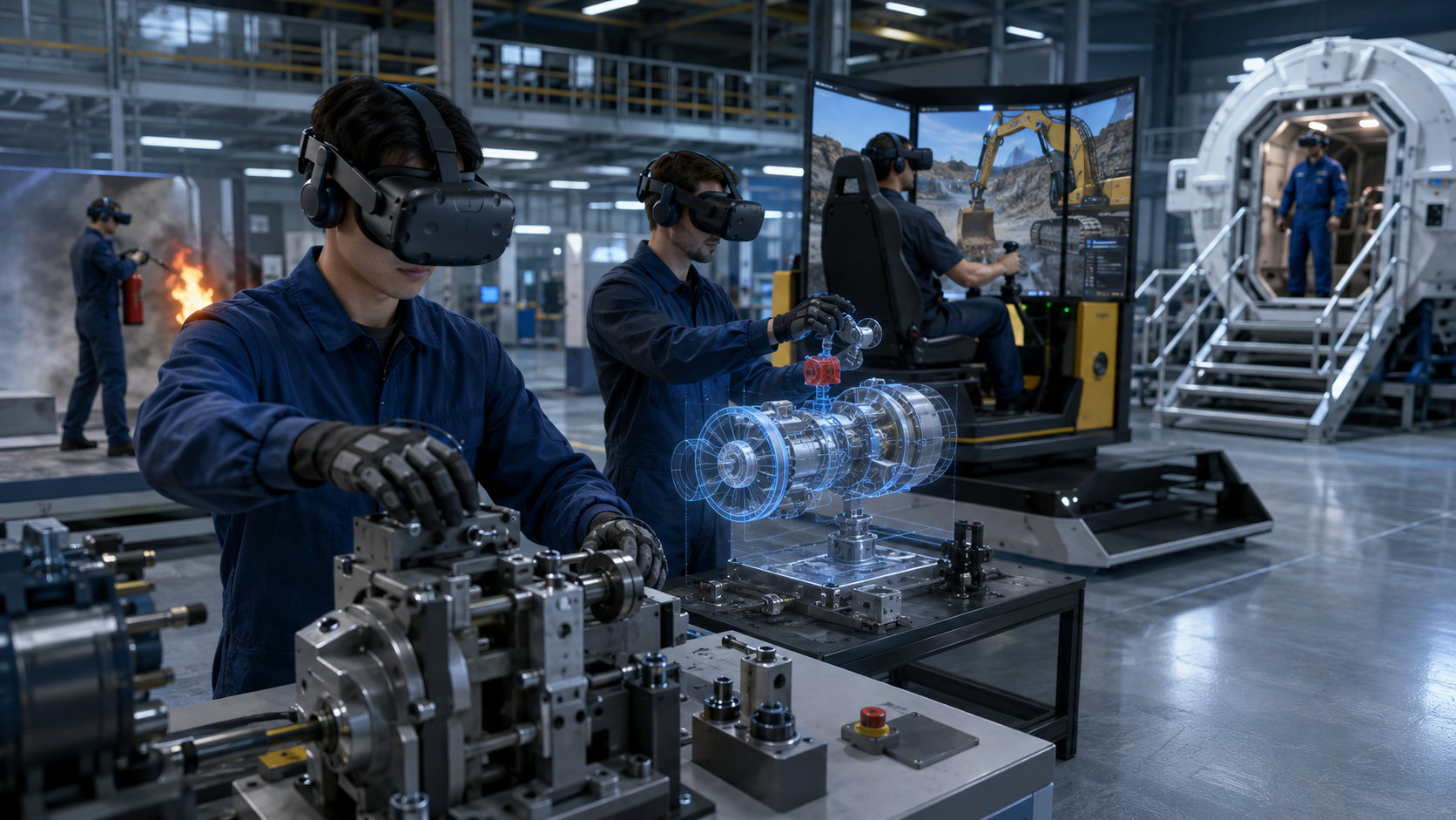 5 Use Cases of VR Simulators in Manufacturing: From Employee Training to Astronaut Preparation